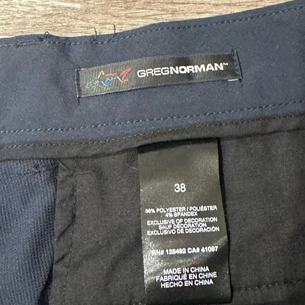 Greg Norman Collection Black Flat Front Shorts Modern Fit